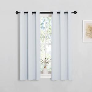 NICETOWN Room Darkening Draperies Curtains Panels, 2 Panels, 29 by 40, Greyish White, Window Treatment Thermal Insulated Grommet Room Darkening Curtains/Drapes for Bedroom