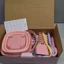 3 Pack Beach Toys Set for Kids Toddlers Girls, Collapsible Sand Buckets with Beach Molds and Mesh Bag, Sandbox Travel Toys Beach Vacation Essentials, Camping Gear, Fishing (Purple/Pink/Yellow)