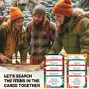 2 x Christmas Scavenger Hunt Cards, Scavenger Hunt Clue Game Card for Adults Family, Christmas Party Decorations Supplies, 16 Cards with Envelopes- B03