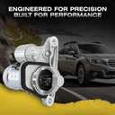 17982 New Starter Motor Compatible with 2007-2019 Nissan Sentra 1.6L 1.8L 2.0L, Nissan Versa 07-12, Juke 11-17, Cube 09-14, NV200 13-21, Chevrolet City Express 15-18 2.0L L4, OE 19317693 S114-902A
