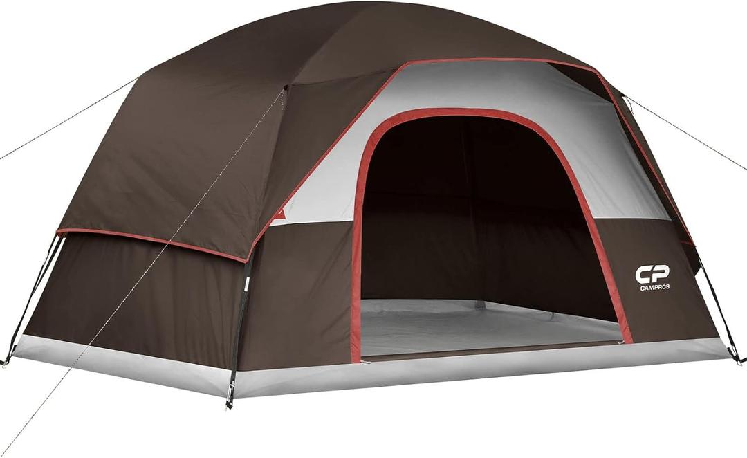 CAMPROS CP Tents for Camping 4-6 Person, Waterproof Windproof Dome Tent Camping Tents with Rainfly Easy Setup in 5 Mins, Portable Tents with Mesh Window & Carry Bag for Outdoor Camping Backyard