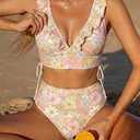 Floral Swimwear for Women, Pink (Small)