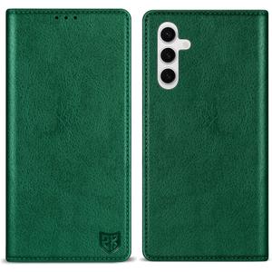 ZZXX for Samsung Galaxy S23 FE Wallet Case with [RFID Blocking] Card Slot Stand Strong Magnetic Leather Flip Fold Protective Phone Case for Samsung Galaxy S23 FE Case Wallet(Green-6.4 inch)