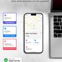 HiWe for MagSafe Wallet with Find My, Anti-Lost Strongest Magnetic Wallet for iPhone 17/16/15/14/13/12 Series, 5 Cards Holder, Leather RFID Slim, White
