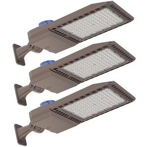 LED Parking Lot Light 200W, UL Listed 28000LM 5000K Shoebox Light with Dusk to Dawn Photocell,Adjustable Arm Mount, IP66 Waterproof, Commercial LED Area Security Light for Parking Lot,Roadway,3Pack