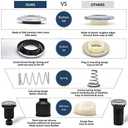 Garbage Disposal Air Switch Kit Sink Top Waste Disposal Stainless Steel On/Off Air Button Food and Waste Disposals Part by Etoolcity