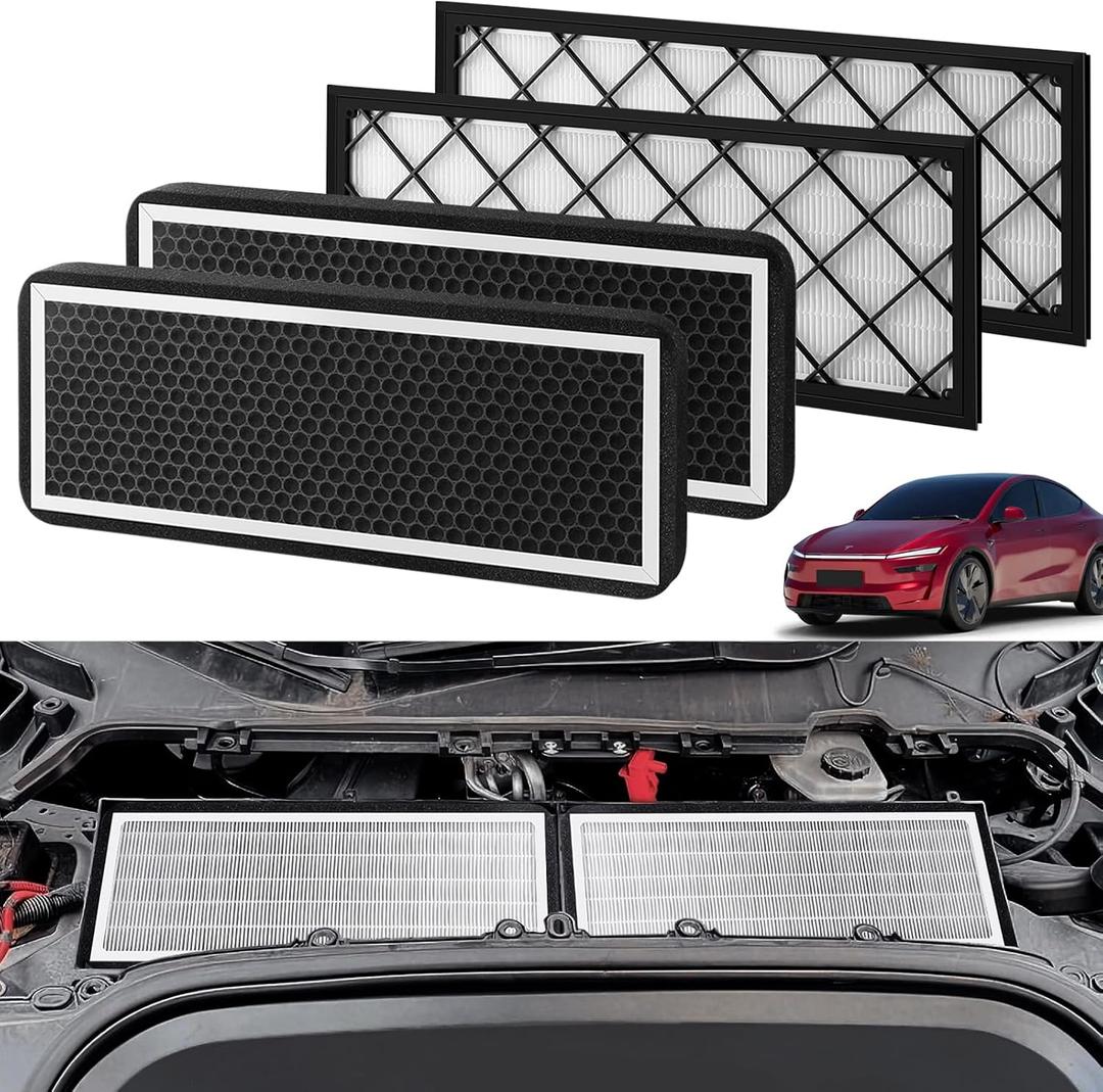4PCS HEPA Cabin Air Filter for Tesla Model Y 2022-2026, Air Intake Filter with Activated Carbon, Replacement Filters for Model Y High Efficiency Filter Kits