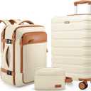 Luggage Sets 3 Piece, 20 Inch Hardshell Carry On Luggage 22x14x9 Airline Approved, Suitcase with TSA Locks & YKK Zippers, Carry On Suitcase with Wheels for Men & Women Travel