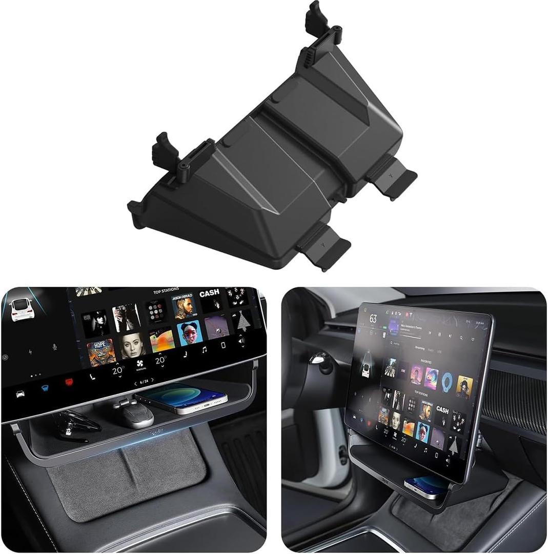 Topfit Under-Screen Organizer for Tesla Model 3/Y Center Console Storiage Box Tray for Tesla Model Y(Juniper) and Model 3(Highland) Accessories