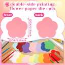 Honoson 1000 Pcs Spring Flowers Cutouts Paper 3.9 Inch Assorted Color Cut Outs Flowers Shaped Die Cuts Paper for DIY Craft Projects Back to School Classroom Bulletin Board Decor