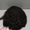 New Afro Curly Headband Wig Synthetic Braided Hair Texture with Unique Bouncy Curls in the End 20 Inch Soft Curly Headband Wigs for Black Women Dark Brown Blend Kinky 4C Hair