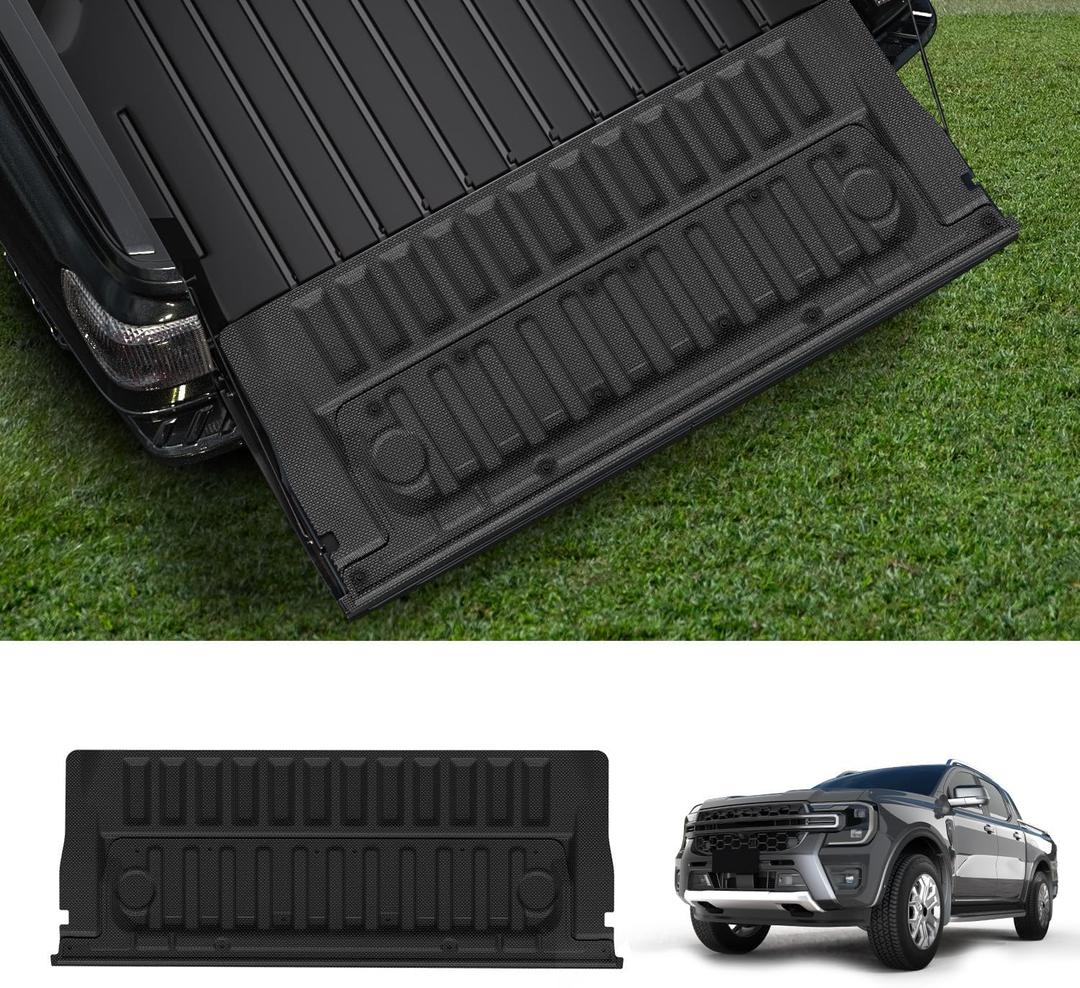 LASFIT Tailgate Mat for Ford Ranger 2026 2025 2024 Truck Tailgate Liner All Weather Protector TPE Durable Tailgate Cover Easy to Install Remove Clean