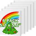 6-Pack Hardcover Blank Books, 40 Pages 5.2 x 5.2 inch Blank Pages for Kids Students to Write Stories, 100GSM Art Crafts Gift Hardcover Notebooks, White Blank Drawing Sketchbooks, Office School Home Supplies