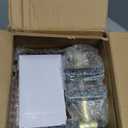 goldenwarm 5 Pack Black and Gold Passage Door Handles, Matte Black Closet Door Handles, Black and Gold Interior Lever Door Handle for Hallway, Closet(Square, Zinc Alloy)