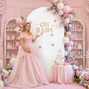 White Arch Backdrop Cover for Wedding, 6FT White Arch Cover Stretchy Backdrops, Double-Sided Arch Stand Covers for Wedding Ceremony, Baby Shower, Birthday Party Decoration