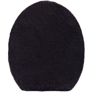 Madeals Microfiber Toilet Lid Cover Soft and Absorbent, Comfortable Bathroom Toilet Lid Cover Seat Fits Most Size Toilet Lids for Black