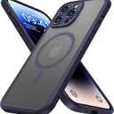 ImpactStrong Magnetic Guard Designed for iPhone 14 Pro Case [Camera Protection] [Military Grade Drop Tested] [Compatible with MagSafe] Slim Translucent Matte Phone Case (6.1") - Dark Purple