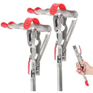 Automatic Spring Fishing Rod Holde, Stainless Steel Folding Rod Stand Ground Support Brackets Have Two Springs, Sensitivity is Adjustable and Works on Bull Sized Bluegill and UP