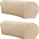 LINGXIYA Soft Stretch Plush Armrest Covers, Spandex Armrest Cover for Chairs/Sofas, Couch Arm Cover, Furniture Protector Armchair Slipcovers for Recliner, Set of 2