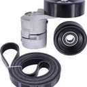 ApplianPar Belt Tensioner Serpentine Idler Pulley kit for Hyundai Santa Fe 2.7 2007-2009, Kia Optima 2.7 2006-2010, Rondo 2.7 2007-2011