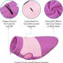 Queenmore Fleece Dog Sweater, Soft Dog Fleece Sweater, Pet Vest Winter Jacket Coat Sweatshirt for Male or Female Cats Puppy Small Medium Large Extra Large Breed, XXX-Large(Chest 31.5") Pink/Purple