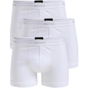 BOSS Men's Classic Cotton 3 Pack Boxer Briefs, XL Size (White, XL)