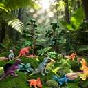 34PCS Dinosaur Toys for Kids 3-5 with Storage Box,Realistic Dinosaur Figures for Kids 3-5 Years Old,Birthday Gift for Boys Girls