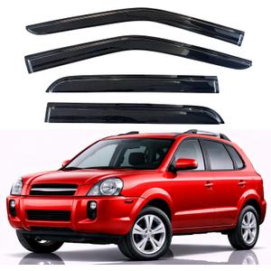 KPY Rain Guards Fit for 2005-2009 Hyundai Tucson, Out-Channel Window Visors Vent Wind Deflectors 4PC, Car Accessories for 05-09 Tucson