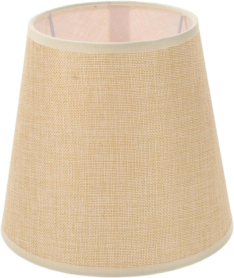 Lurrose Linen Fabric Lampshade, Bedside Lamp Shade, Household Hotel Light Table Desk Light Covers