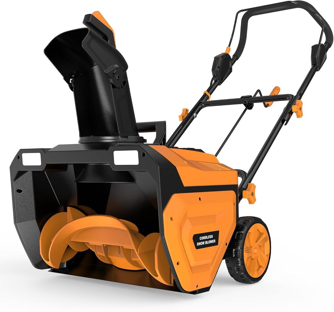 20" Cordless Snow Blower(No Battery), Compatible with Dewalt 20V Max Battery, Brushless Snow Thrower with Directional Plate & LED Lights, Electric Snow Blower Ideal for Walkways and Driveways