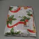 SASTYBALE Christmas Tablecloths Rectangular, Jacquard Table Cloth Printed with Jingle Bells & Holly Leaves, Stain Resistant Table Cover for Holiday Party Picnic Dinner Decor (Rectangle, 60" x 120")