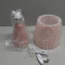 Cute Stylish Small Table Lamp, Pleated Fabric Lampshade, Ceramic Base, Adjustable Light Color and Brightness, Safe USB Powered, Exquisite Energy-saving LED Desk Light for Bedroom Living Room (Pink)