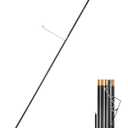 REDCAMP 72in Tall Collapsible Camping Lantern Stand Pole with Stakes and Hooks, Ultralight Portable Folding Aluminum Alloy Lamp Poles for Camping Tables Outdoor Picnic Fishing, Black