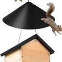 Mifoci Upside Down Suet Feeder Pine Wood with Squirrel-Proof PP Baffle, Great for Attracting Woodpecker, Nuthatch, Titmouse, Rust-Resistant, Easy-Fill Outdoor Garden Bird Feeder Kit