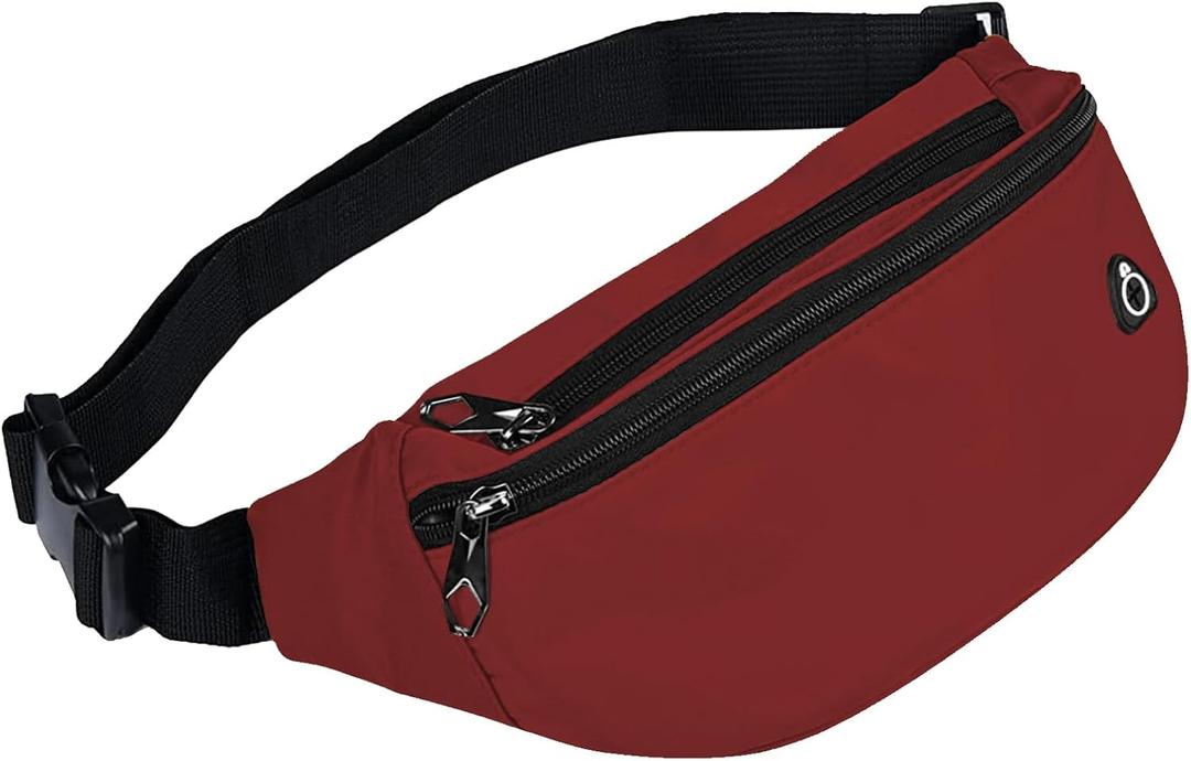 Fanny Packs for Men and Women, Waterproof Sports Waist Pack Bag for Travel Hiking Running Hands-free