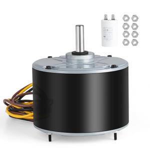Condenser Fan Motor for Carrier #5KCP39EGS070S 5KCP39EGY823S, GE3905, HC39GE237 HC39GE237A, Dayton 6DLL0, 1/4HP 1100RPM 1.4A 208-230V 60HZ with Capacitor
