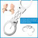 Leitee 20 Pairs Toy Handcuffs for Kids Metal Handcuffs with Keys 9 Inch Hand Cuff Fake Police Party Favor Gift Police Costume Prop Accessories Role Play Halloween Party Supplies