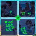 Glow in The Dark Cute Ocean Animals Water Bottle Stickers for Kids, 50 Pcs Colorful Cartoon Sea Animals Vinyl Waterproof Laptop Decals, Skateboard Mugs Phone Case Luggage Scrapbook Decor (Luminescent-228kshr)