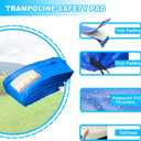 Trampoline Pad Replacement, 10/12/14/15/16FT Trampoline Spring Cover, No-Hole for Pole Waterproof Trampoline Safety Pad, Trampoline Replacement Parts & Accessories
