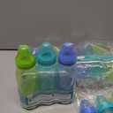 Evenflo Feeding Classic Tinted Plastic Standard Neck Bottles for Baby, Infant and Newborn - Teal/Green/Blue, 8 Ounce (Pack of 12)
