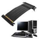 PUSOKEI PCIE 4.0 x16 Extender Riser Cable, High Dual Sided Reverse 180 Degree PCI E Ports GPU Graphic Card Extension Cable for RX 7900 7800 7700 7600 7500,etc (Black)