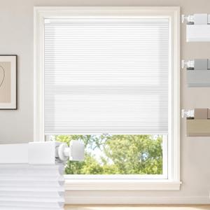 No Drill Cellular Shades Light Filtering Honeycomb Blinds 33Wx36H White