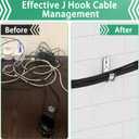 100 Pack 2 Inch Cable Support J Hook Wall Mount J Hook with Retainer Clip, Galvanized Steel for Cable Management & Organization Solution