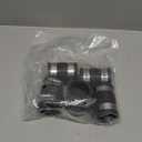 Pangda 5 Pcs Flexible TPE Coupling with Stainless Steel Clamps for Plastic and Copper Plumbing Connections, High Temperature Resistant Material, Black (Fit 1 Inch Pipe)