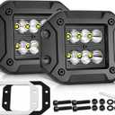 Flush Mount LED Pods, Nirider 2PCS 120W 5 Inch CREE LED Fog Lights Flush Off Road Light Pods Spot Light Bars Back Up Reverse Bumper Lights for Truck Car SXS UTV ATV Tractor Boat