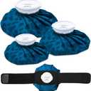 Ice Pack for Injuries Reusable, Cold Pack Water Bag with Cover, Hot & Cold Therapy and Pain Relief with Elastic Breathable Support Wrap