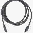 Digital Optical Audible Cable Square Port SPDIF Output Fiber Optic Connection Cord for Soundbar TV Speaker 1.8 Meter