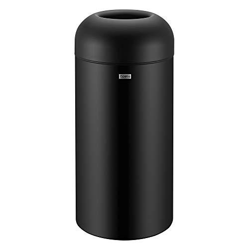 Upella 71 Liter / 18.8 Gallon Commercial Open Top Trash Can, Big Capacity, Brushed Stainless Steel (Black)