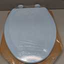 Bemis 1500EC 464 Dresden Blue Elongated Molded Wood Toilet Seat with Easy-Clean & Change Hinge, 1 Pack