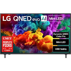 LG 55 inch Class LG QNED evo AI QNED84B Mini LED 4K Smart TV 2026
Dynamic QNED Color Pro, Mini LED, VRR 144Hz